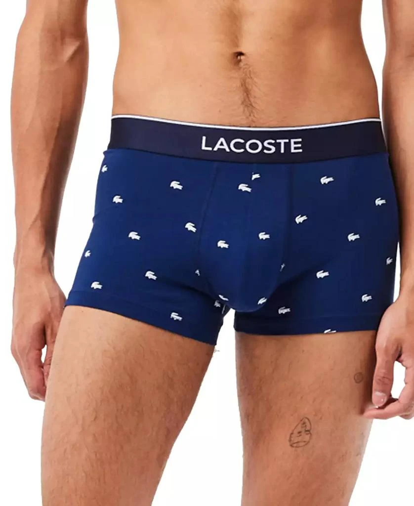 商品Lacoste|Lactose Men's 3-Pack Lifestyle All Over Print Trunks,价格¥315,第3张图片详细描述