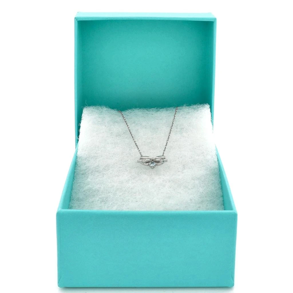 商品[二手商品] Tiffany & Co.|Paper Flowers Firefly Pendant Necklace Platinum with Diamonds and Aquamarine Small,价格¥12596,第1张图片