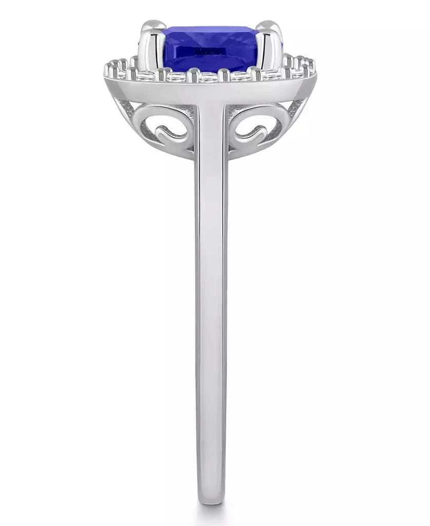 商品Macy's|Tanzanite (2-1/3 ct. t.w.) & Diamond (1/4 ct. t.w.) Cushion Halo Ring in 14k Gold,价格¥22891,第4张图片详细描述