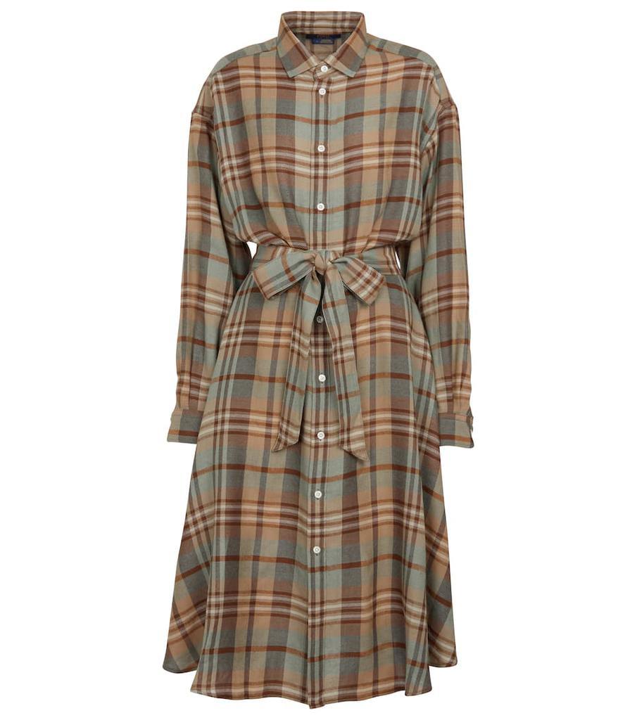 商品Ralph Lauren|格纹羊毛衬衫式连衣裙,价格¥2723,第1张图片