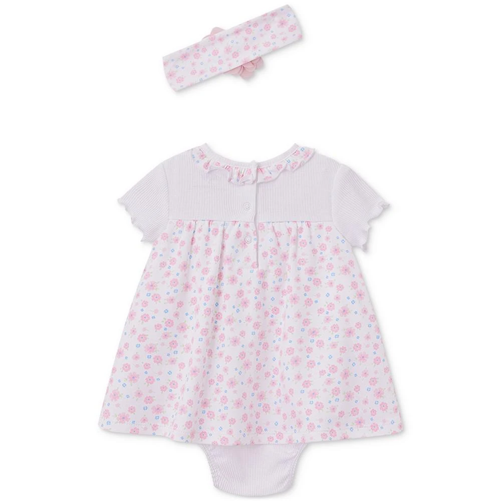 商品Little Me|Baby Girls Sweet Floral Popover and Headband, 2 Piece Set,价格¥76,第2张图片详细描述