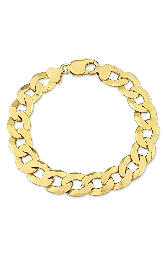 商品DELMAR|18K Gold Plated Flat Curb Chain Bracelet,价格¥1442,第1张图片