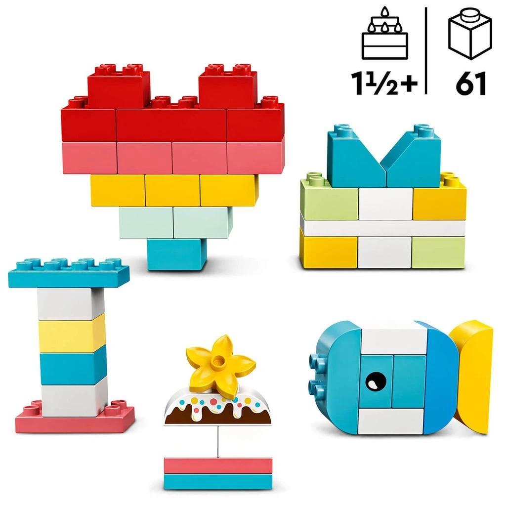 商品LEGO|LEGO DUPLO Classic:: Heart Box Bricks Toy for Toddlers (10909),价格¥202,第3张图片详细描述