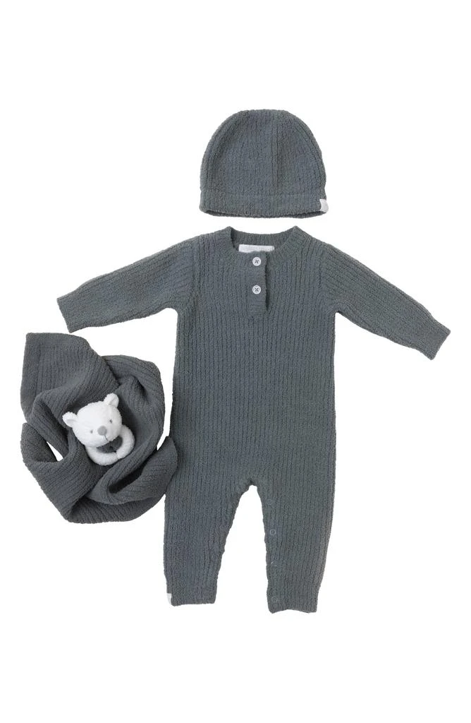 商品Barefoot Dreams|CozyChic® Ribbed Romper, Buddy Blanket & Beanie Set,价格¥600,第1张图片