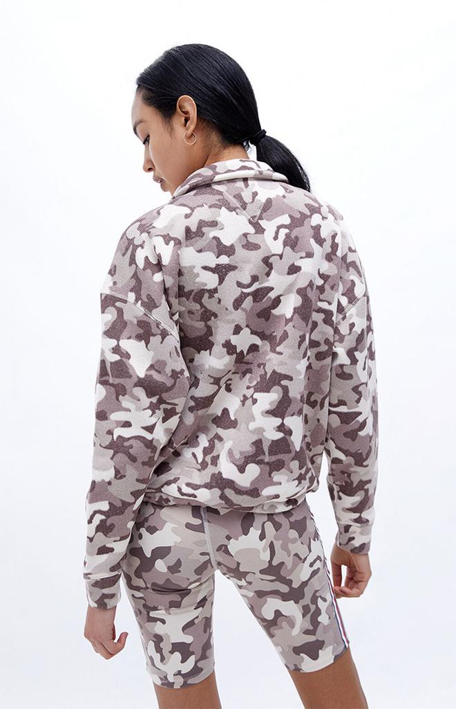Camouflage Fleece Half Zip Sweatshirt商品第3张图片规格展示