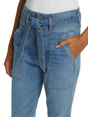 商品VERONICA BEARD|Logan Straight-Leg Tie Jeans,价格¥1292,第3张图片详细描述
