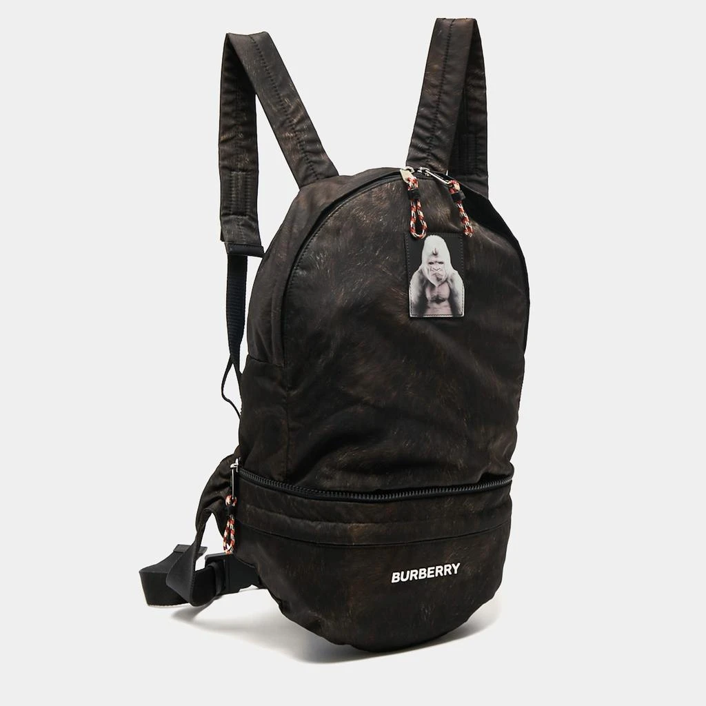 商品Burberry|Burberry Brown/Black Ape Print Nylon Convertible Backpack,价格¥3461,第3张图片详细描述