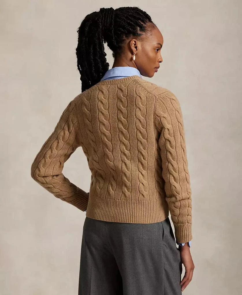 商品Ralph Lauren|Women's Cable-Knit Wool-Cashmere Cardigan Sweater,价格¥1974,第5张图片详细描述