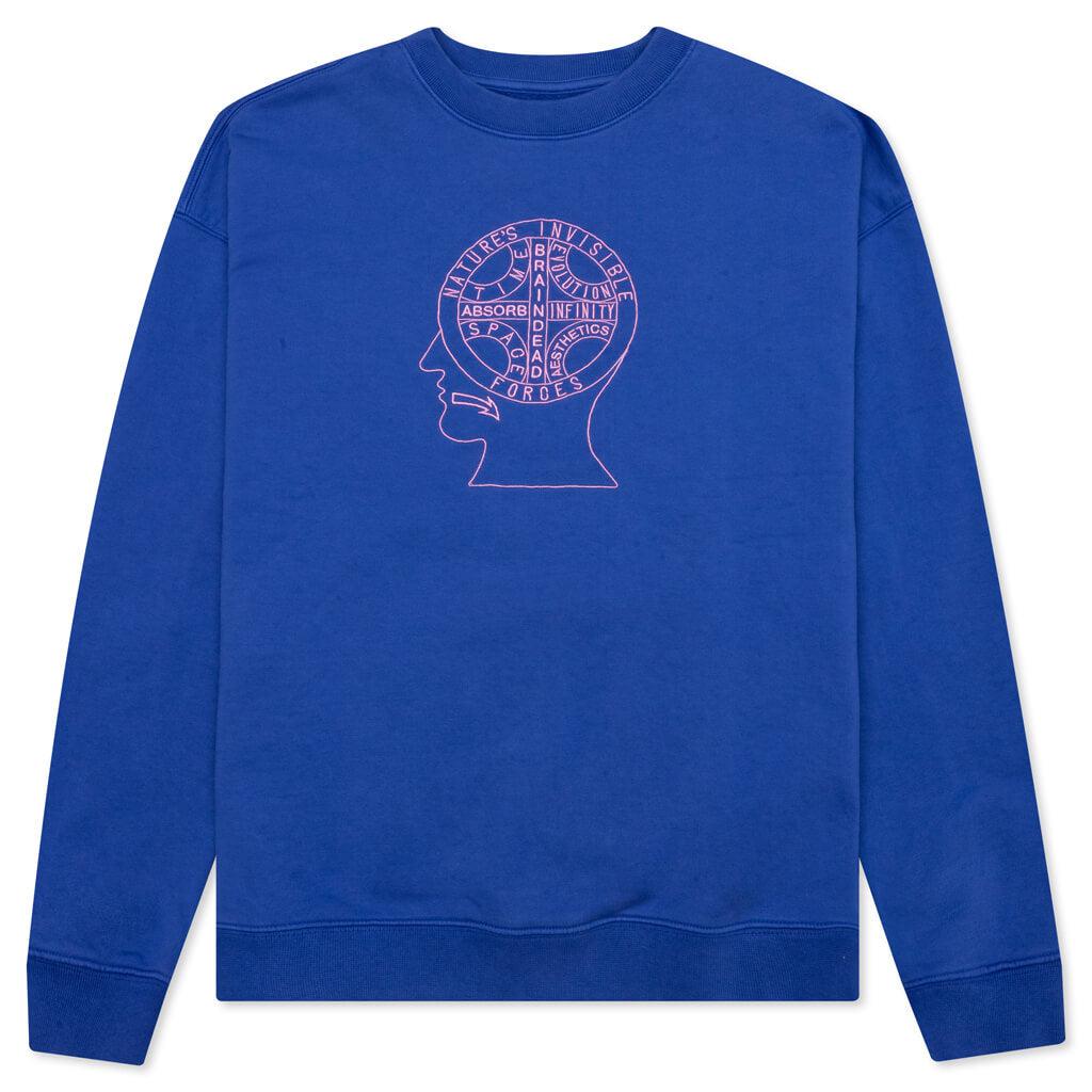 Brain Dead Invisible Forces Crewneck Sweatshirt - Blue商品第1张图片规格展示