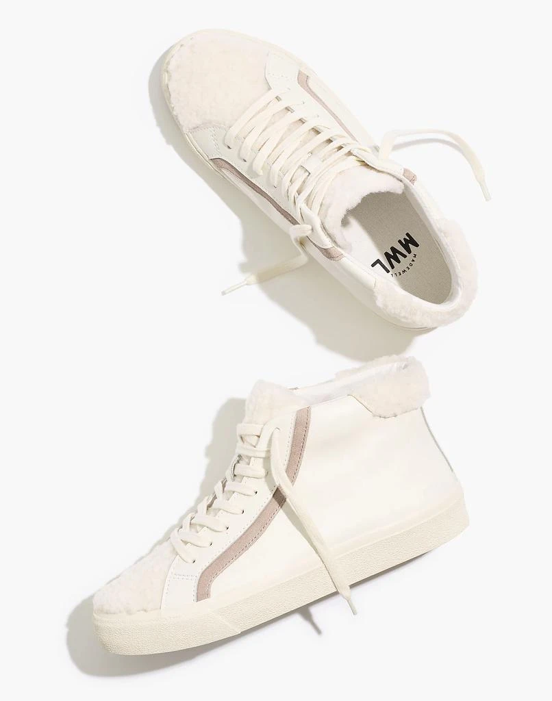 商品Madewell|Sidewalk High-Top Sneakers in Leather: Sherpa Edition,价格¥595,第1张图片