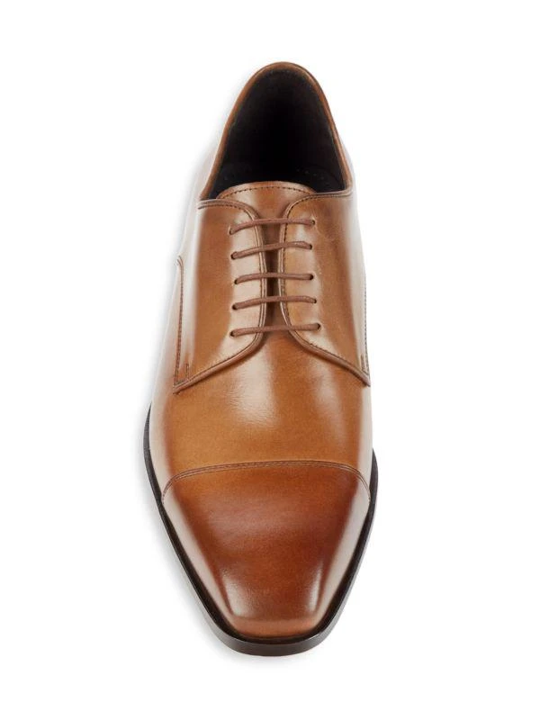 商品Massimo Matteo|Cap Toe Leather Derby Shoes,价格¥643,第5张图片详细描述