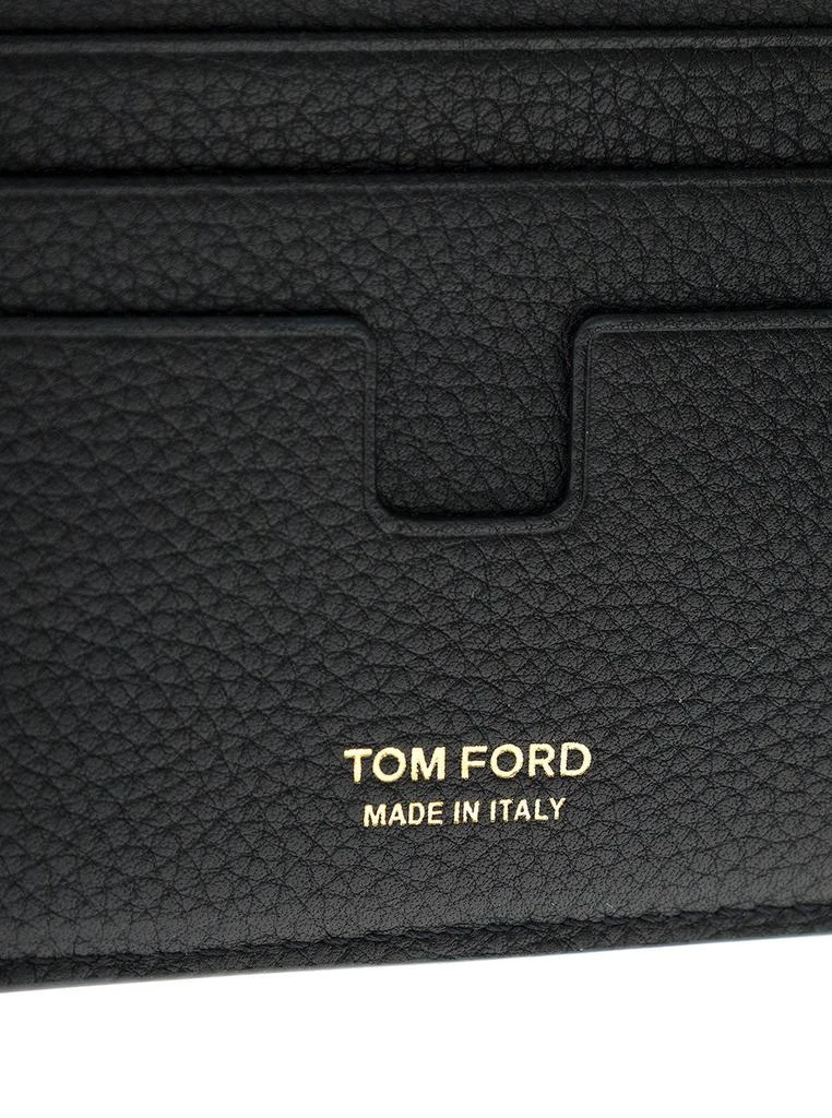 商品Tom Ford|Tom Ford Woman's Bifold Black Leather  Wallet with Logo,价格¥3004,第4张图片详细描述