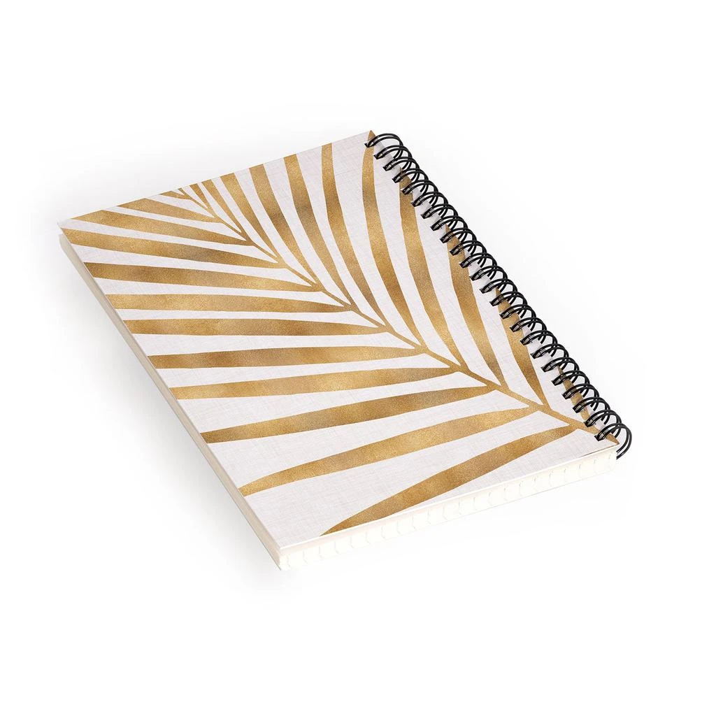 商品DENY Designs|Modern Tropical Metallic Gold Palm Leaf Notebook Spiral,价格¥169,第2张图片详细描述