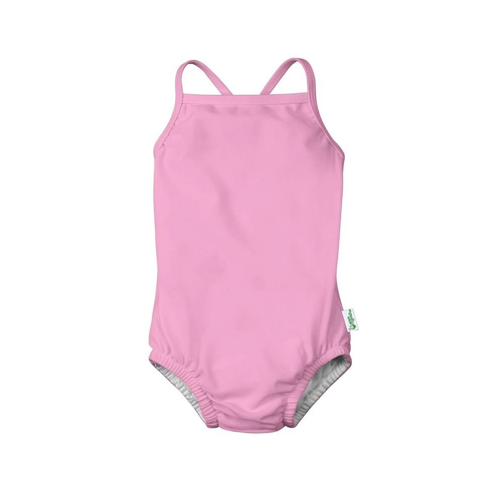 商品green sprouts|i play. Baby Girls One Piece Classic Swimsuit with Built-In Reusable Swim Diaper,价格¥225,第1张图片详细描述