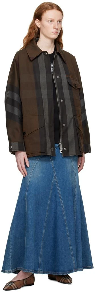 商品Burberry|Brown Check Jacket,价格¥29466,第4张图片详细描述