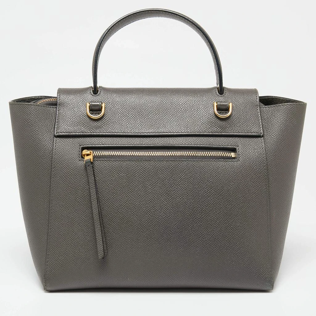 商品[二手商品] Celine|Celine Grey Leather Micro Belt Top Handle Bag,价格¥5544,第4张图片详细描述