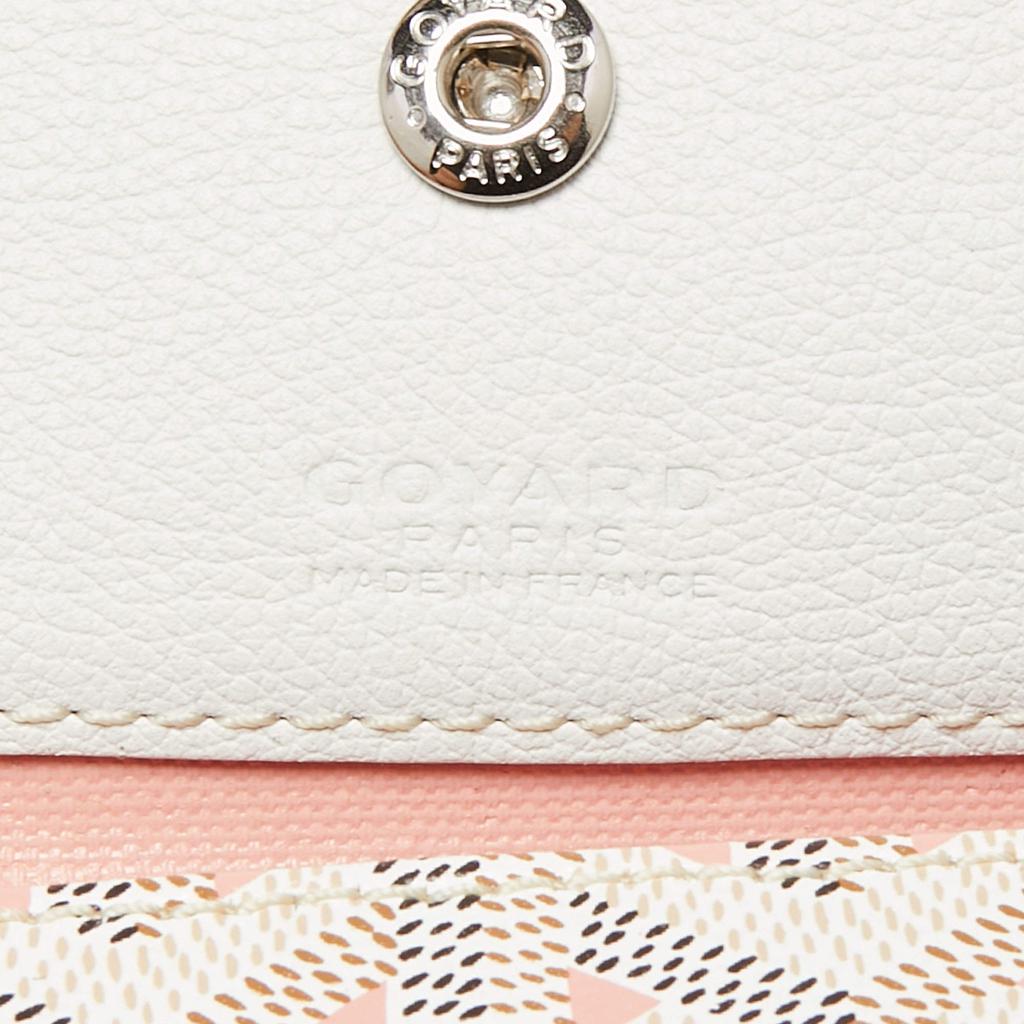 Goyard White/Pink Goyardine Coated Canvas and Leather Saint Louise Claire Voie PM Tote商品第9张图片规格展示