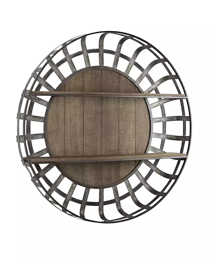 商品Crystal Art Gallery|American Art Decor Rustic Round Wall Shelf Organizer,价格¥2641,第4张图片详细描述