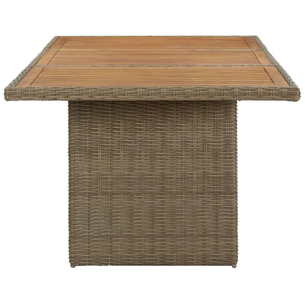 商品VidaXL|Garden Dining Table Brown 78.7"x39.4"x29.1" Poly Rattan, 310143,价格¥3456,第3张图片详细描述