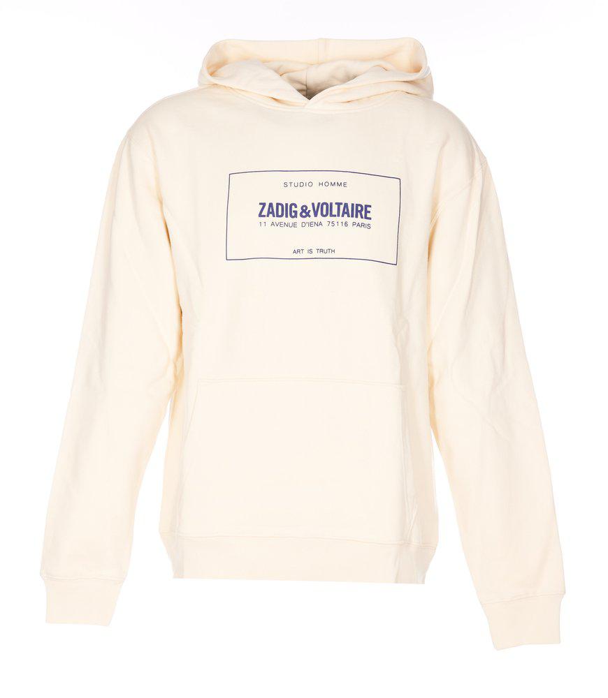 Zadig & Voltaire Logo Printed Long-Sleeved Hoodie商品第1张图片规格展示