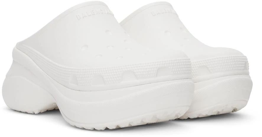 商品Balenciaga|White Crocs Edition Mules,价格¥3015,第4张图片详细描述