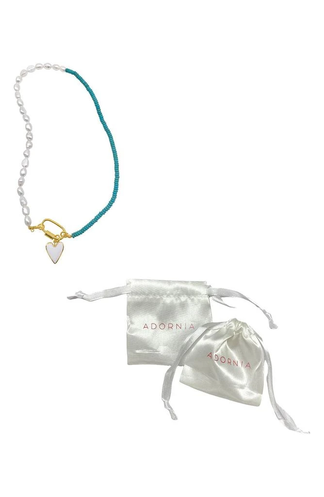 商品ADORNIA|Turquoise & Freshwater Pearl Necklace,价格¥171,第3张图片详细描述