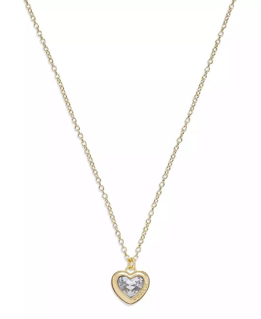 商品Coach|Faux Stone Heart Pendant Necklace,价格¥637,第1张图片