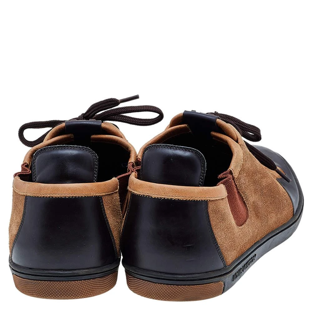 商品[二手商品] Louis Vuitton|Louis Vuitton Brown/Beige Suede And Leather Slalom Sneakers Size 41.5,价格¥2903,第5张图片详��细描述