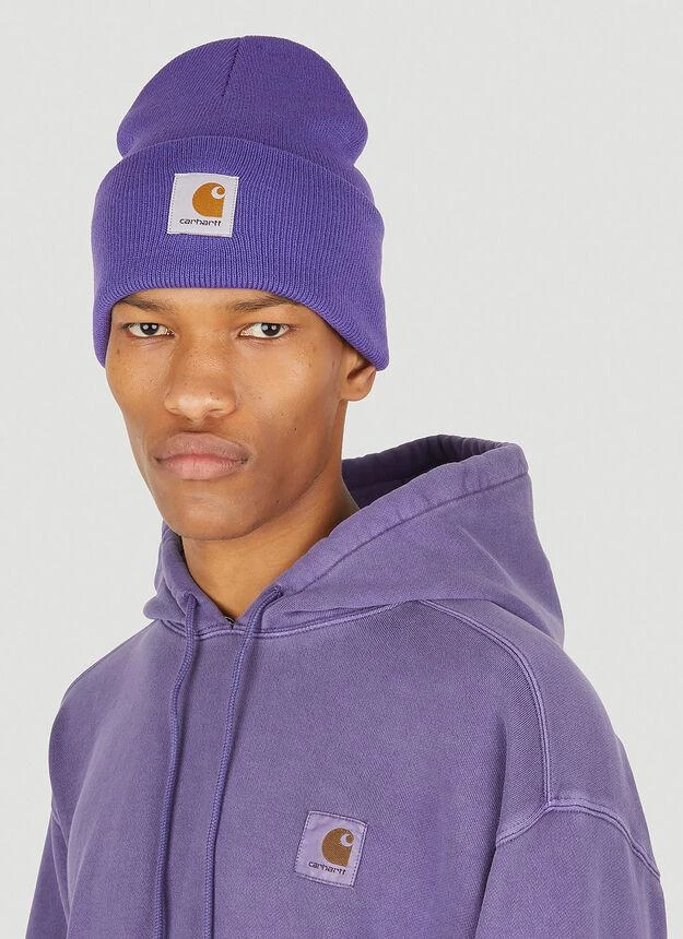 商品Carhartt|Logo Patch Watch Hat in Purple,价格¥105,第2张图片详细描述