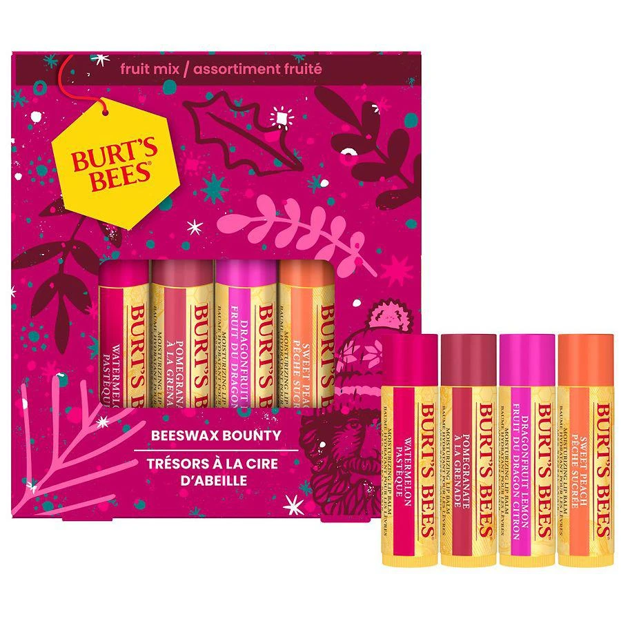 商品Burt's Bees|Beeswax Bounty Lip Balm Holiday Gift Set Fruit Mix,价格¥100,第3张图片详细描述