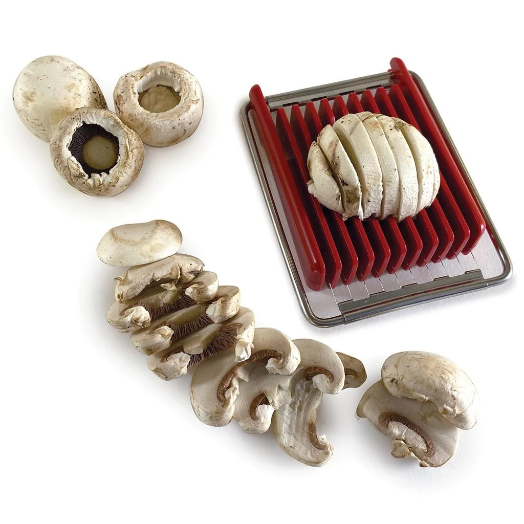 Dual Sided Flip N' Slice Mushroom, Egg, Cheese, and Butter Slicer, Red 商品