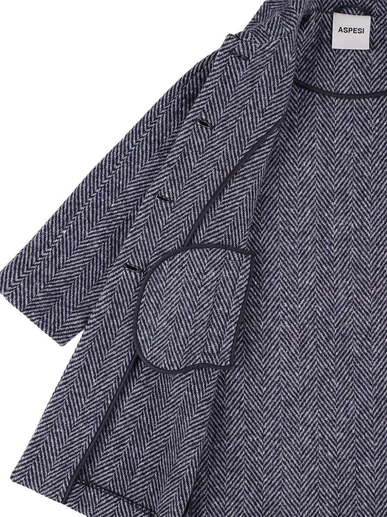 商品ASPESI|Herringbone Wool Blend Coat,价格¥1753,第4张图片详细描述