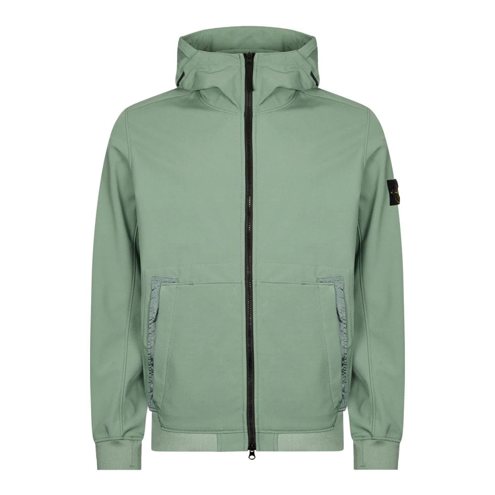 商品Stone Island|Stone Island Soft Shell-R e.dye Technology Jacket- Sage Green,价格¥3259,第1张图片