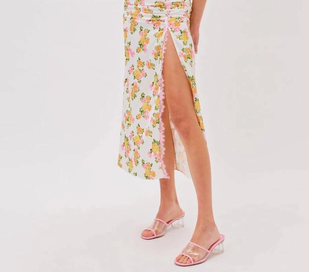 商品For Love & Lemons|Emma Midi Dress In White,价格¥1141,第3张图片详细描述