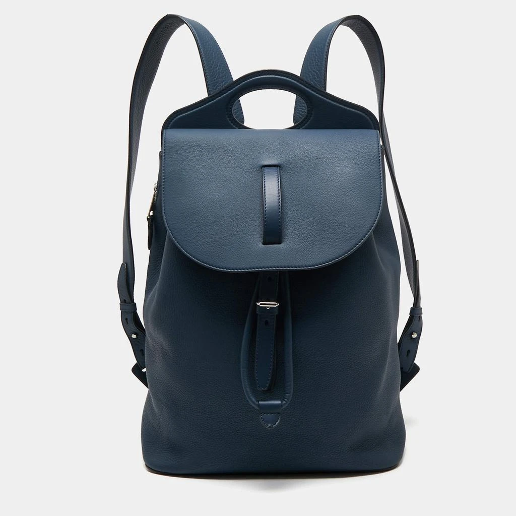 商品Burberry|Burberry Blue Leather Pocket Backpack,价格¥6637,第1张图片