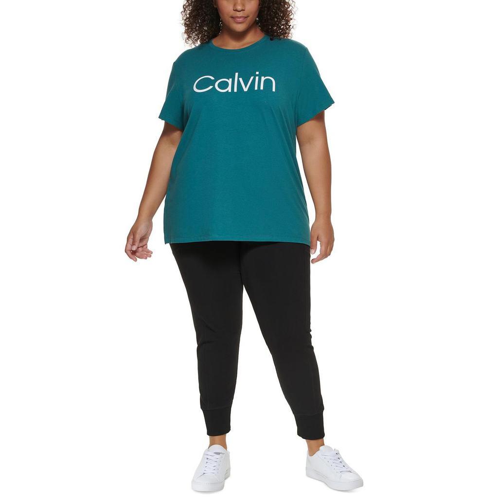 商品Calvin Klein|Calvin Klein Performance Womens Plus Logo Cotton Pullover Top,价格¥160-¥162,第4张图片详细描述