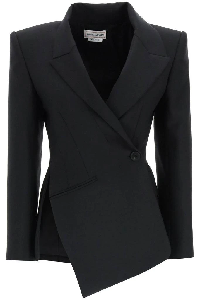 商品Alexander McQueen|Alexander Mcqueen Asymmetric Tailored Jacket,价格¥11606,第1张图片