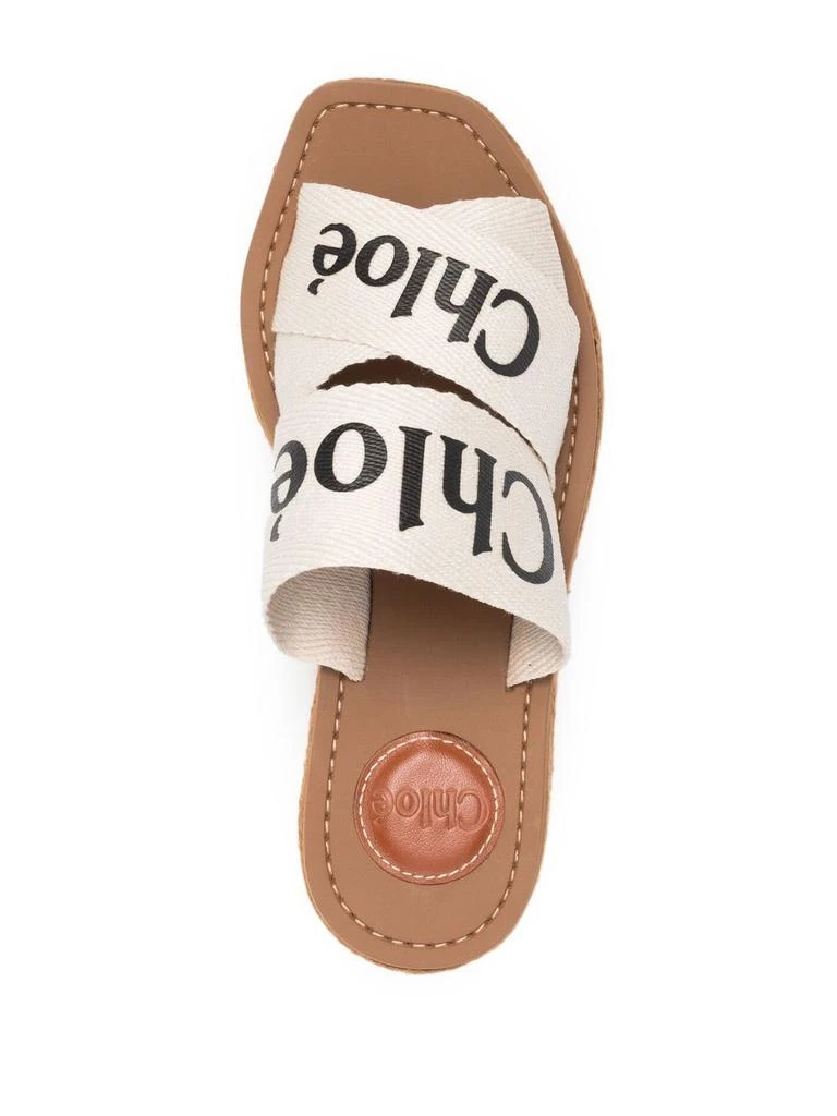 商品Chloé|CHLOÃ - Woody Canvas Wedge Mules,价格¥4009,第3张图片详细描述