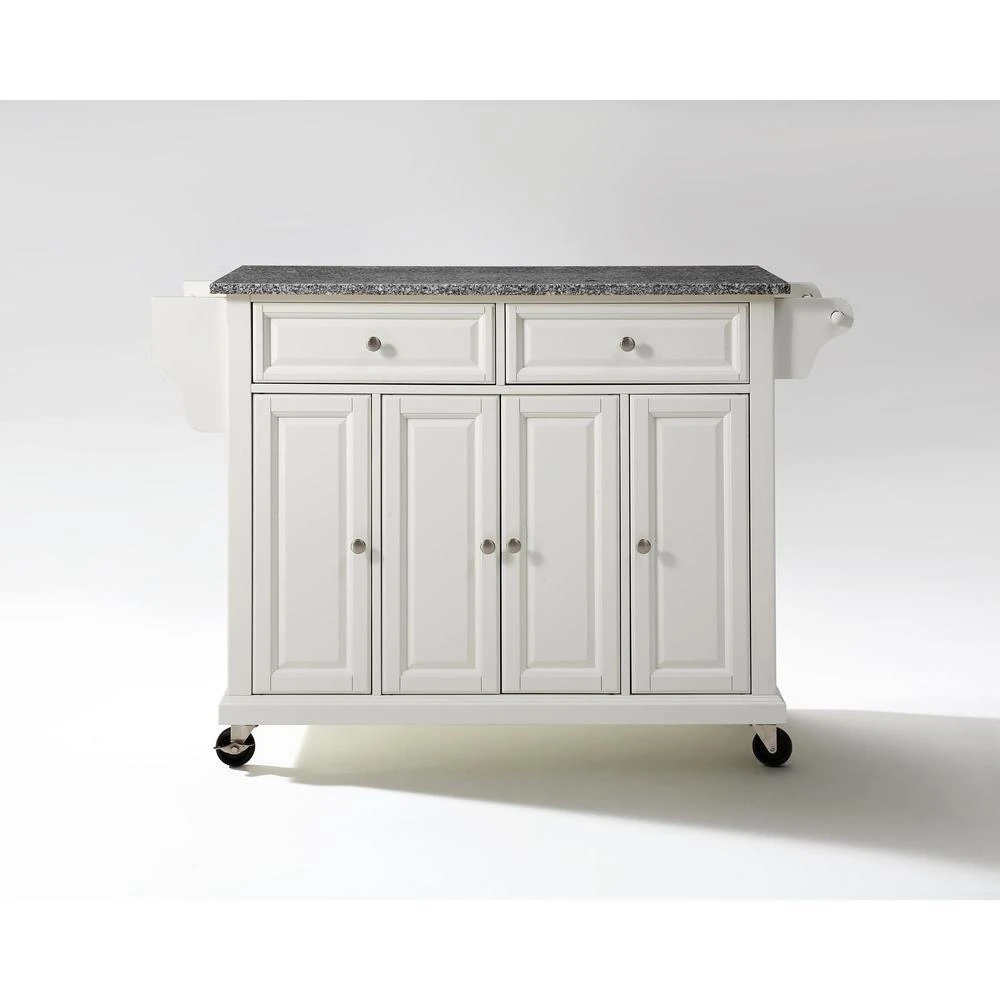 商品Crosley Furniture|Full Size Granite Top Kitchen Cart White/Gray,价格¥5272,第4张图片详细描述