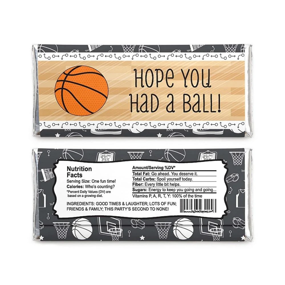 商品Big Dot of Happiness|Nothin' but Net - Basketball - Candy Bar Wrappers Birthday Party Favors - 24 Ct,价格¥143,第2张图片详细描述