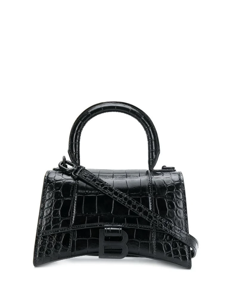 商品Balenciaga|BALENCIAGA - Hourglass Small Leather Top-handle Bag,价格¥17529,第1张图片