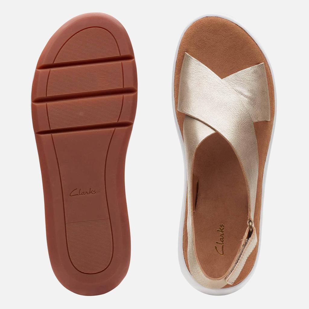 商品Clarks|Clarks Women's Jemsa Cross Leather Sandals - Champagne,价格¥359,第5张图片详细描述