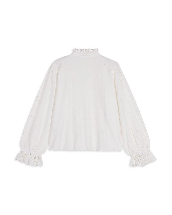 Feely Eyelet Ruffle Trim Shirt 商品