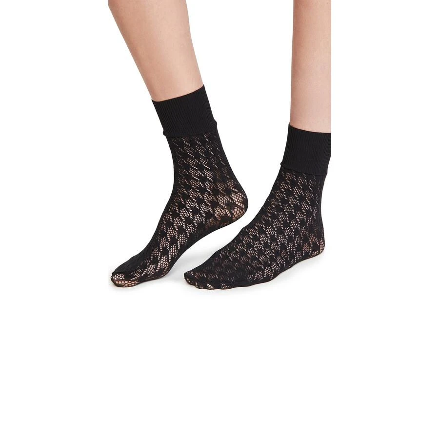 商品Wolford|Ladies Black Dylan Houndstooth Net Socks,价格¥48,第2张图片详细描述