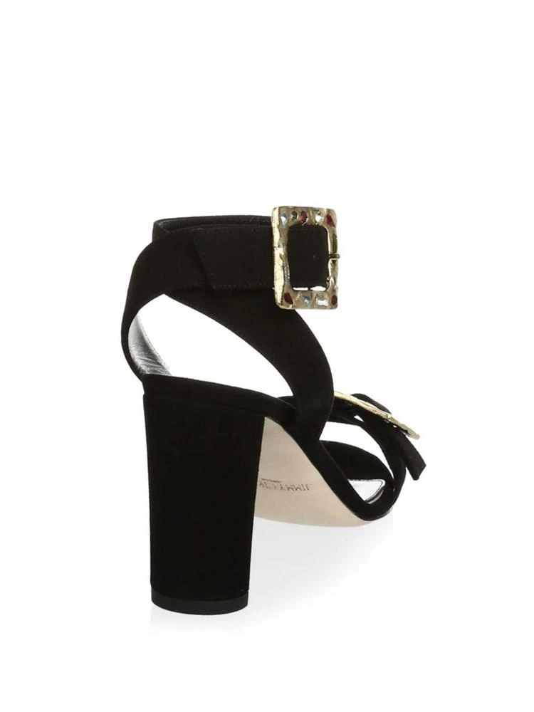 商品Jimmy Choo|Jewelled 麂皮方扣高跟鞋,价格¥2820,第2张图片详细描述