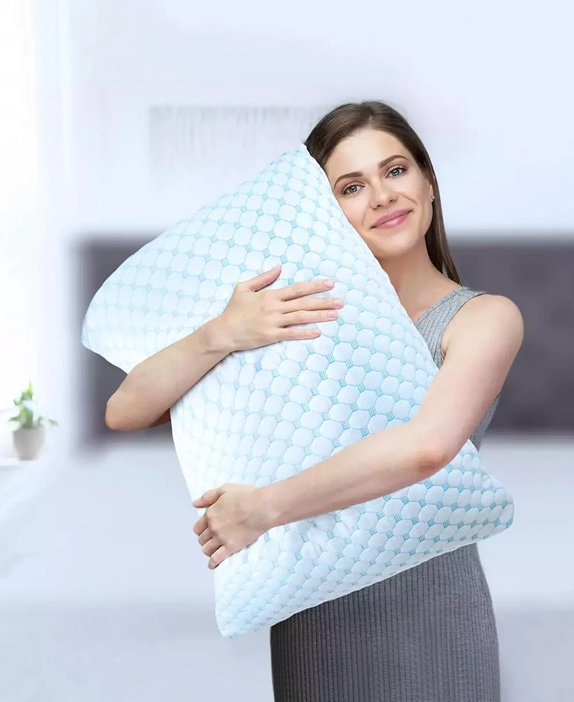 商品Clara Clark|Memory Foam Gel Infused Reversible Cooling 2-Pack Pillow,价格¥711,第2张图片详细描述