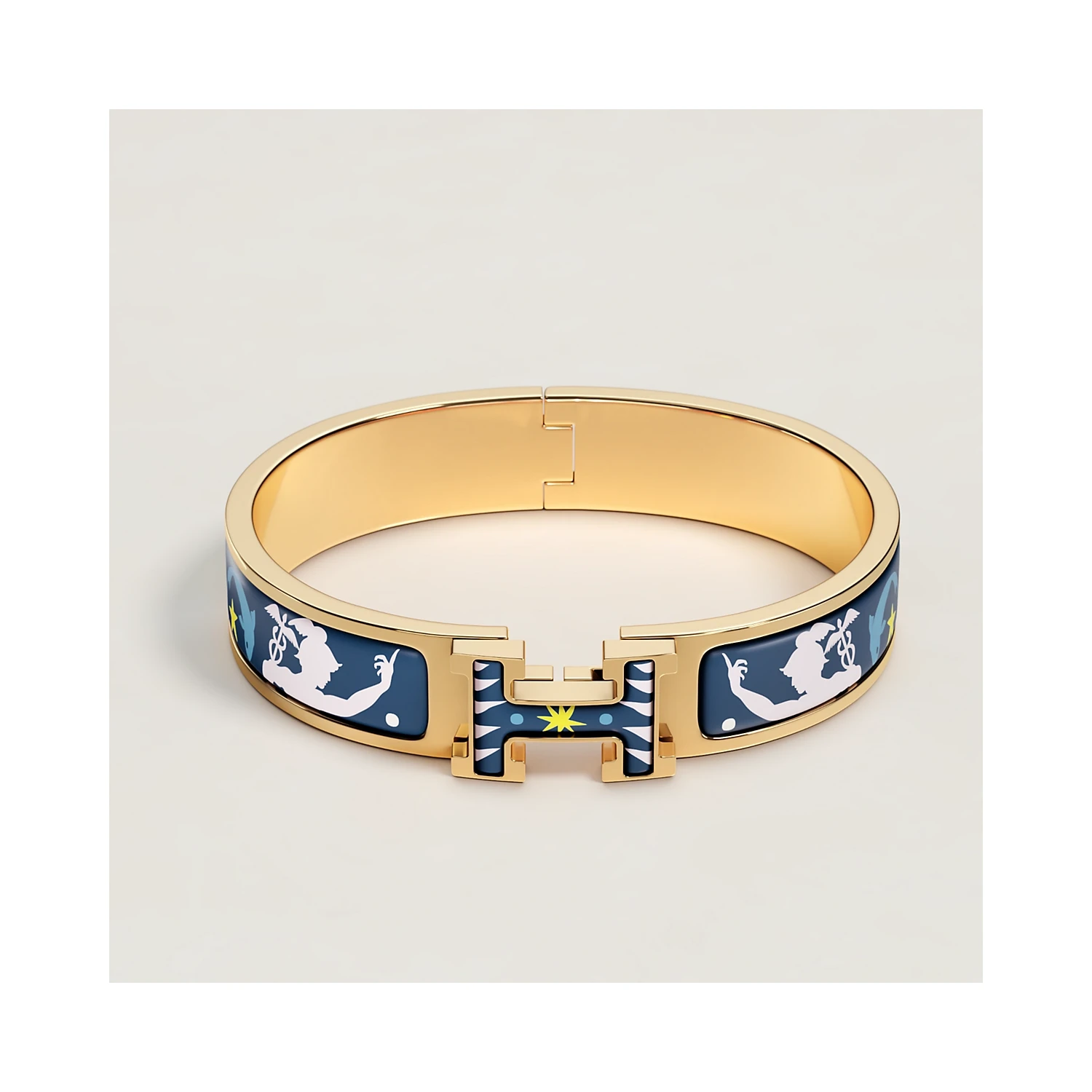 商品Hermes|【预售】 爱马仕 24秋冬 女士 手镯 Bracelet Clic H Sous le Charme d'Orphée H703312F F5,价格¥7489,第1张图片