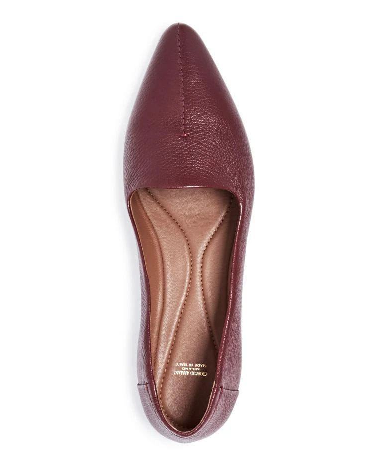 商品Giorgio Armani|Women's Capra Leather Pointed Toe Flats,价格¥2413,第3张图片详细描述