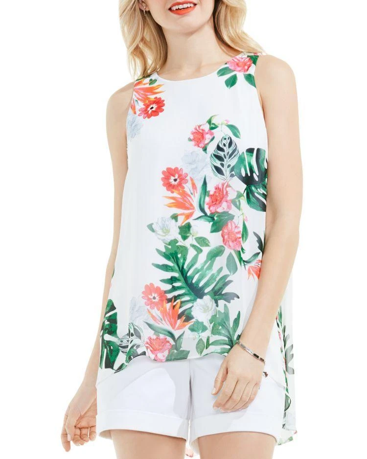 商品Vince Camuto|VINCE CAMUTO Tropical High/Low Tank Top,价格¥245,第1张图片