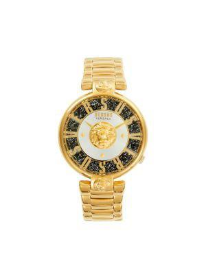 商品Versus Versace|39MM Stainless Steel Embellished IPYG Bracelet Watch,价格¥1184,第1张图片